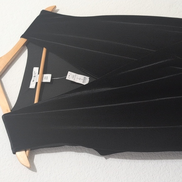 NWT WHBM White House Black Market Surplice Velvet Knee Length Strapless Dress - Picture 5 of 15